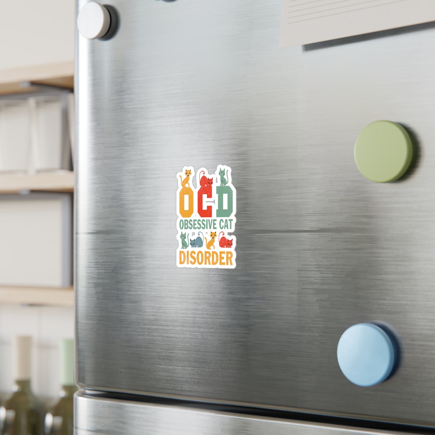 OCD Obsessive Cat Disorder Vinyl Decal