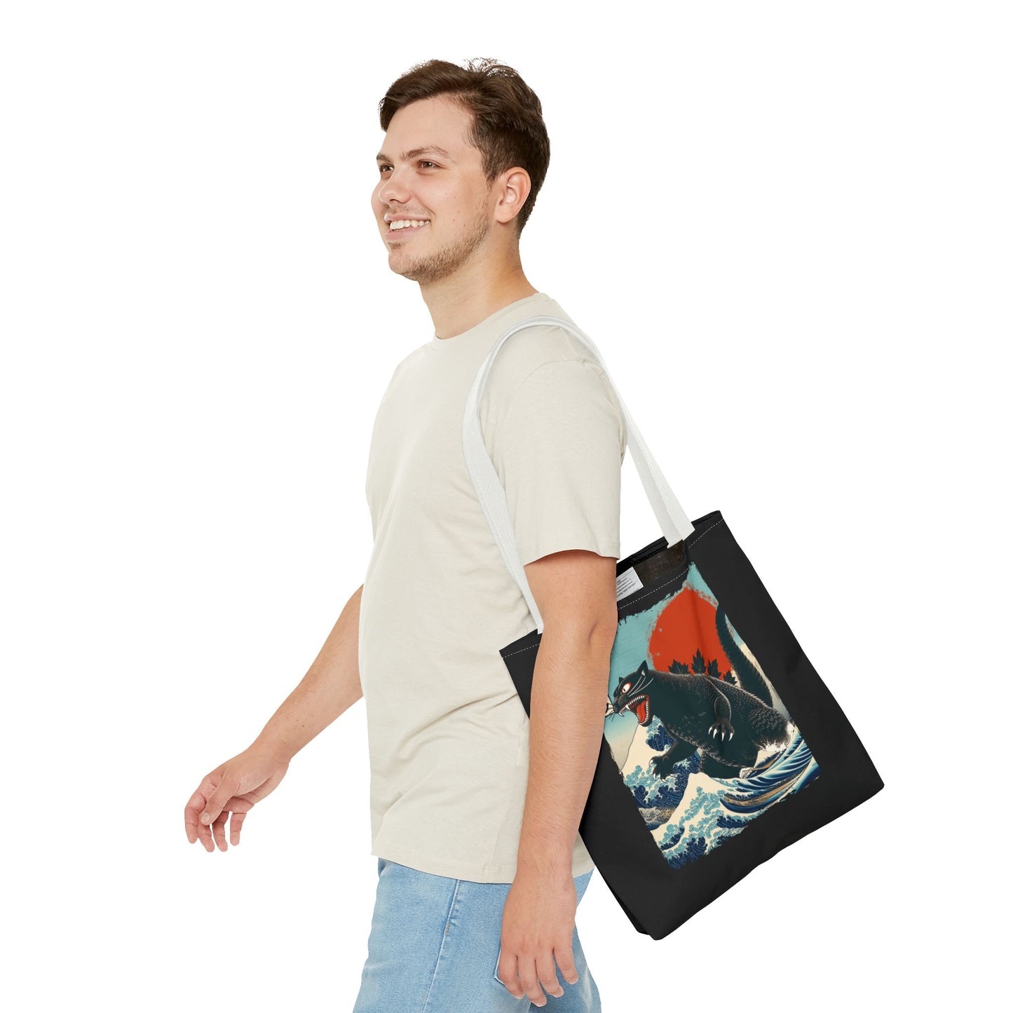 Catzilla Japanese Art Tote Bag