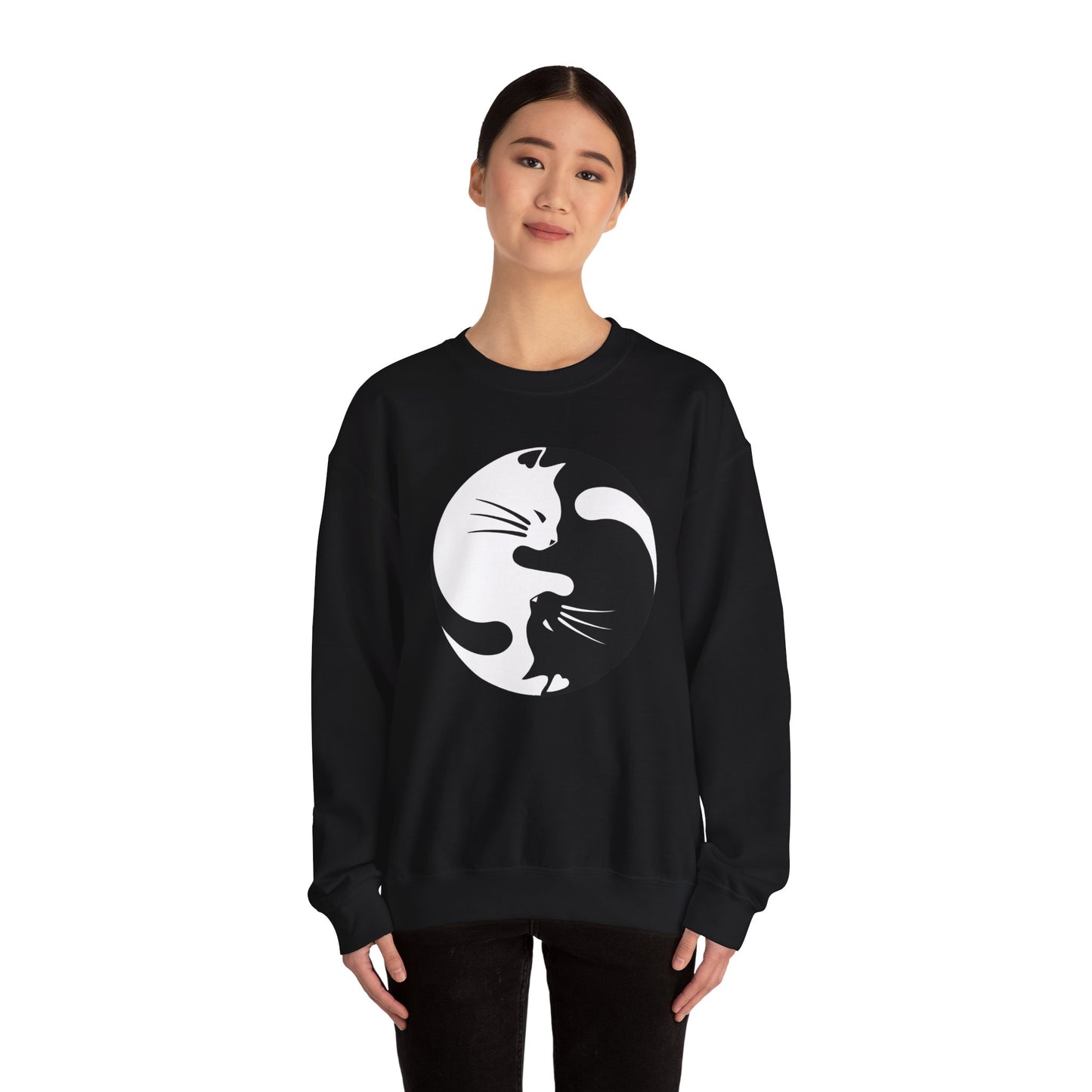 Yin Yang Kitties Crewneck Sweatshirt