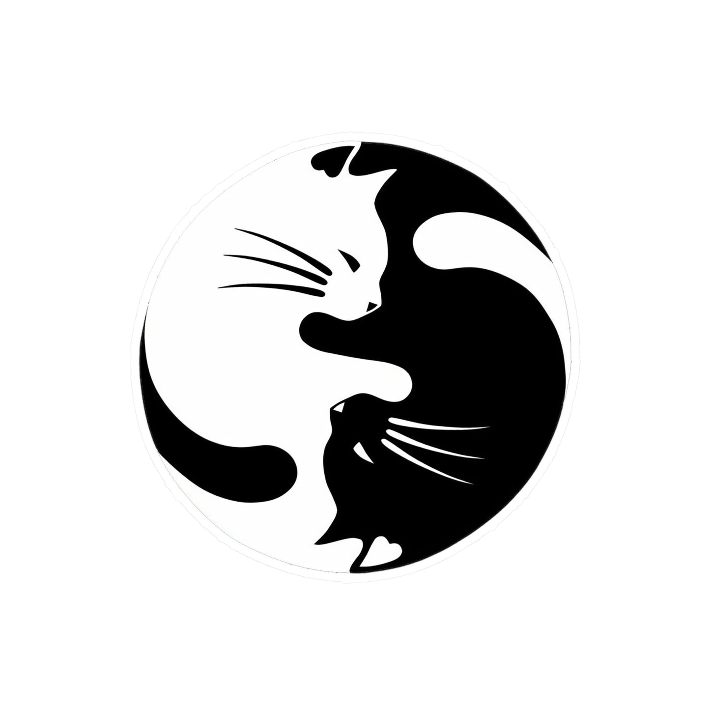 Yin Yang Kitties Vinyl Decal