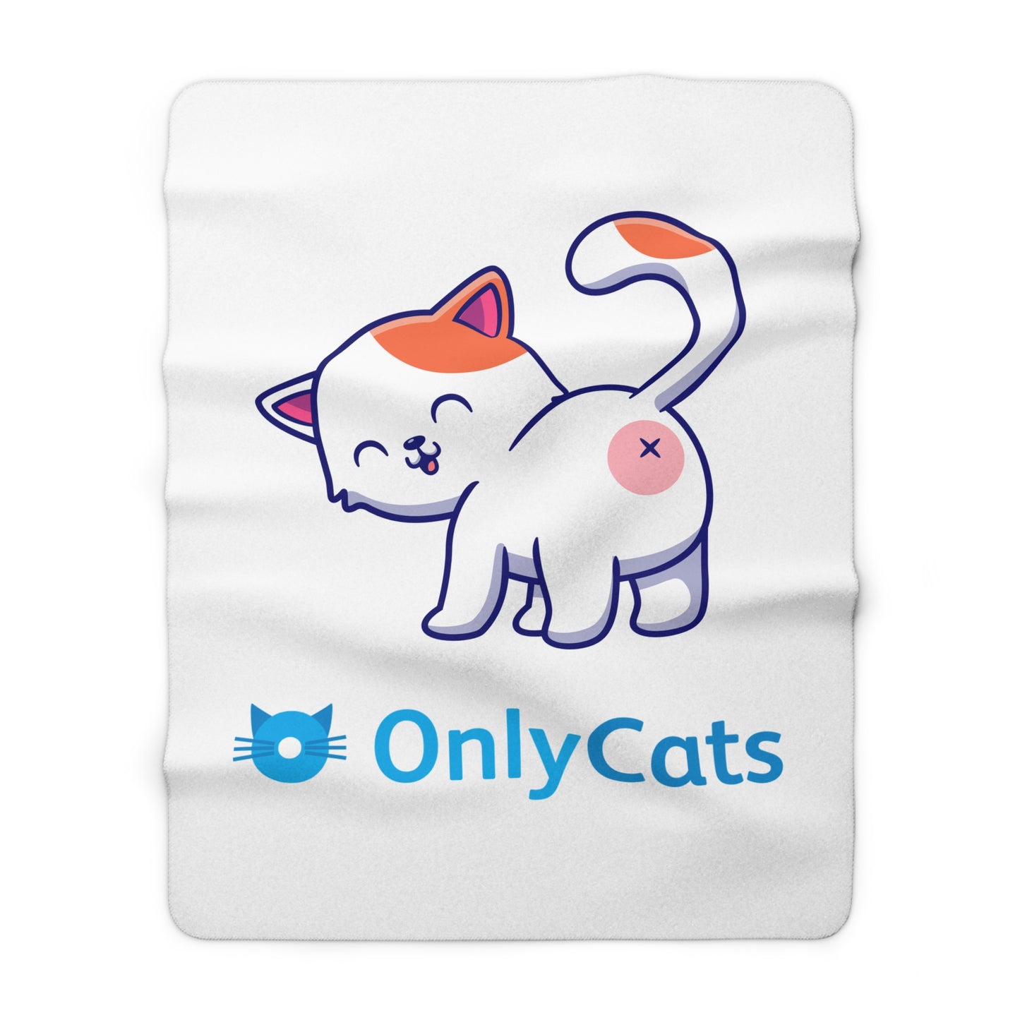 OnlyCats Cat Butt Sherpa Fleece Blanket