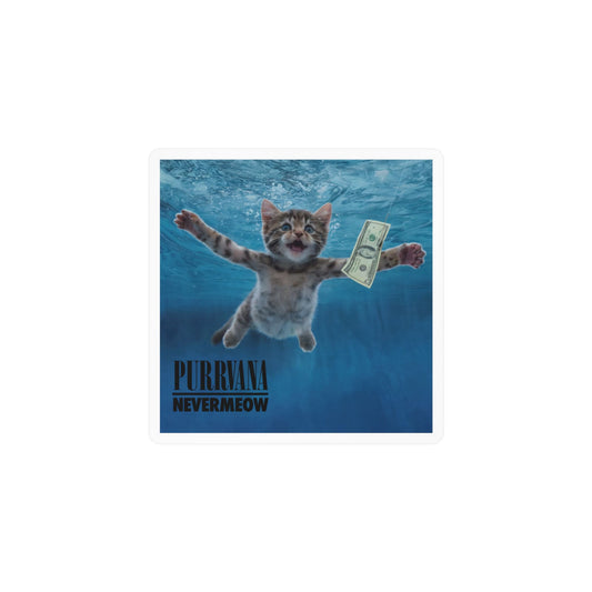 Purrvana Nevermeow Album Cover Vinyl Decal