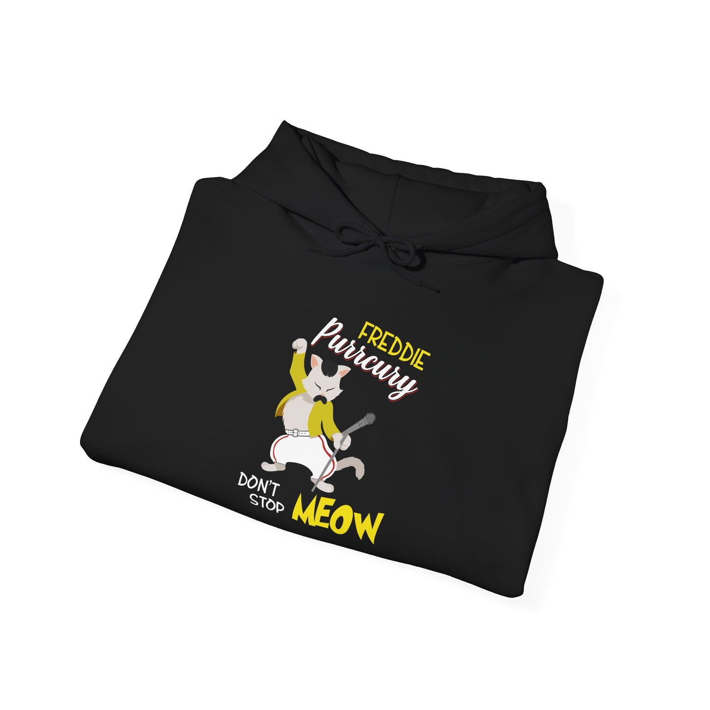 Freddie Purrcury Don’t Stop Meow Hooded Sweatshirt