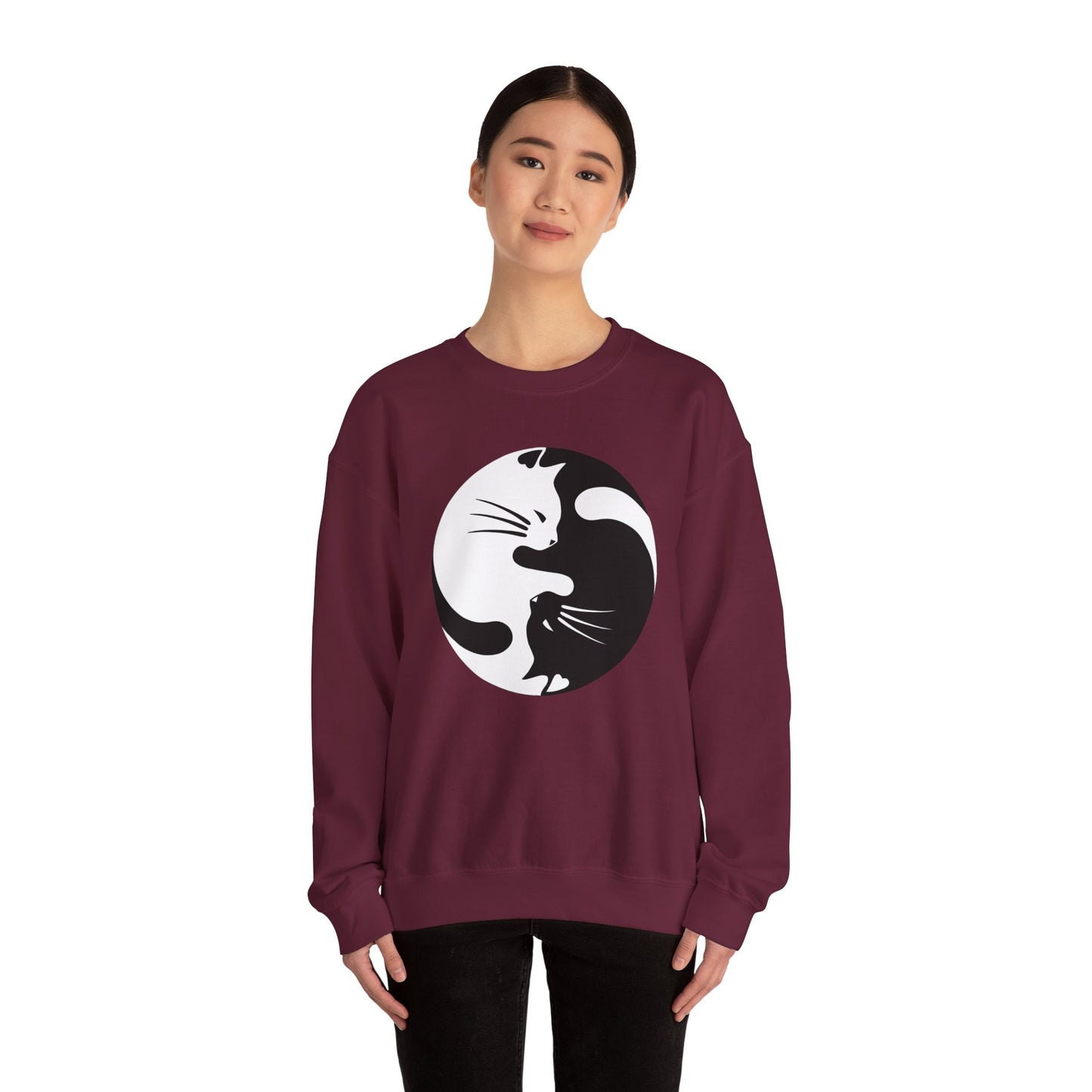 Yin Yang Kitties Crewneck Sweatshirt