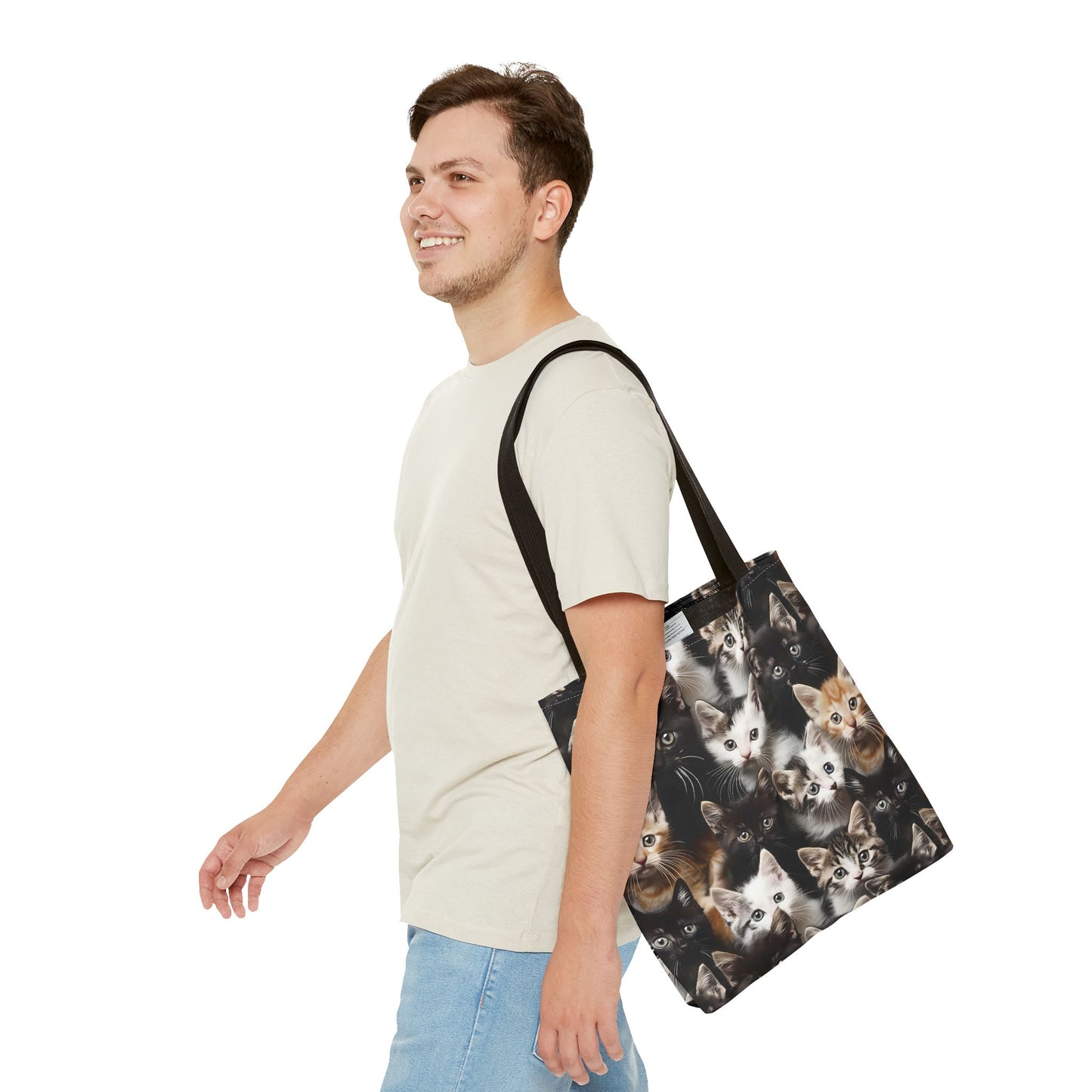 Cozy Kitten Crowd Tote Bag