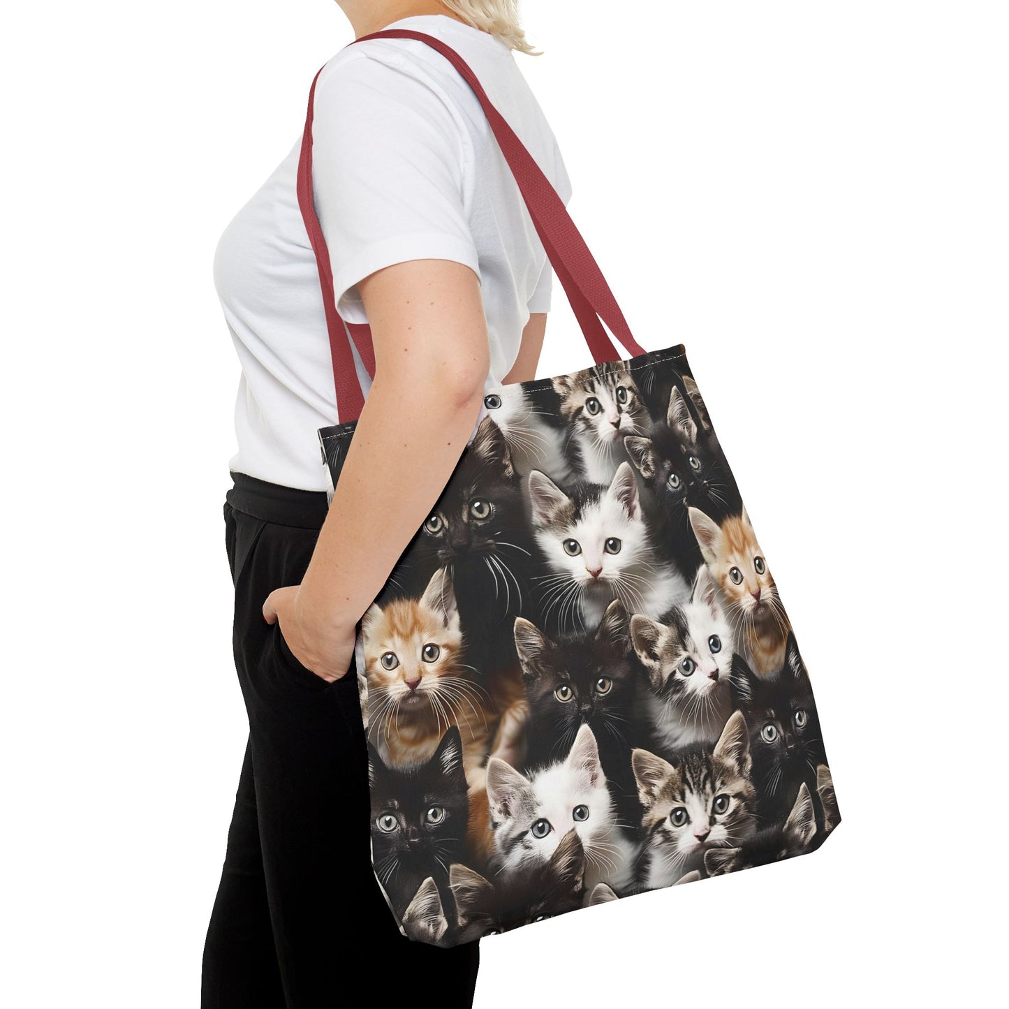 Cozy Kitten Crowd Tote Bag