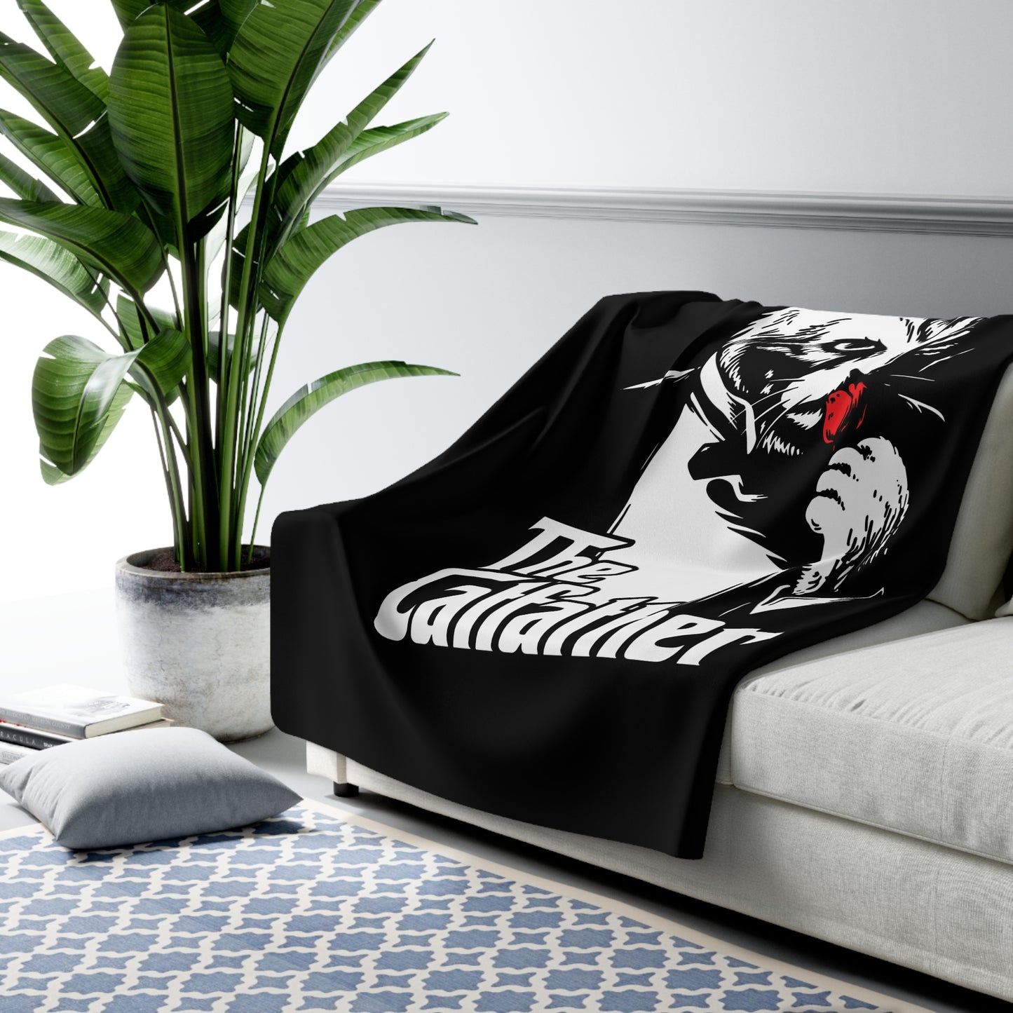 The Catfather Sherpa Fleece Blanket