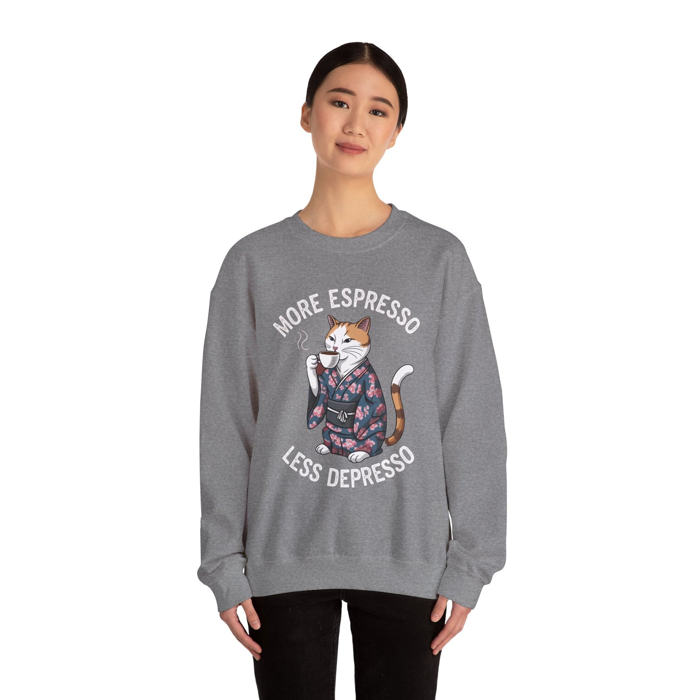More Espresso Less Depresso Crewneck Sweatshirt