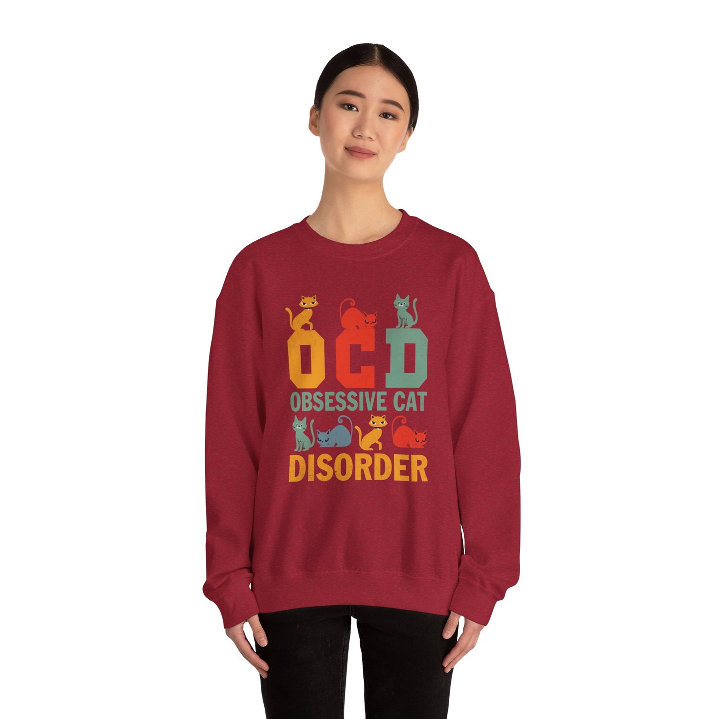 OCD Obsessive Cat Disorder Crewneck Sweatshirt