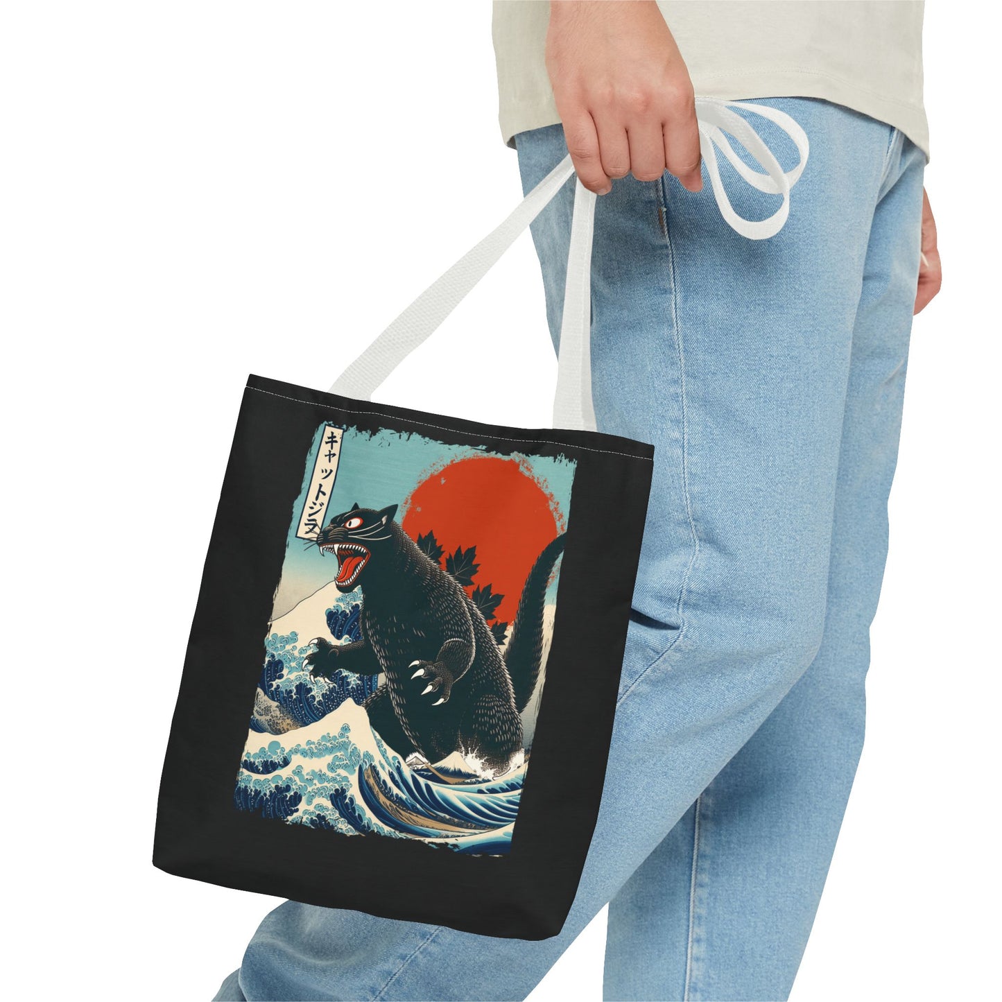 Catzilla Japanese Art Tote Bag