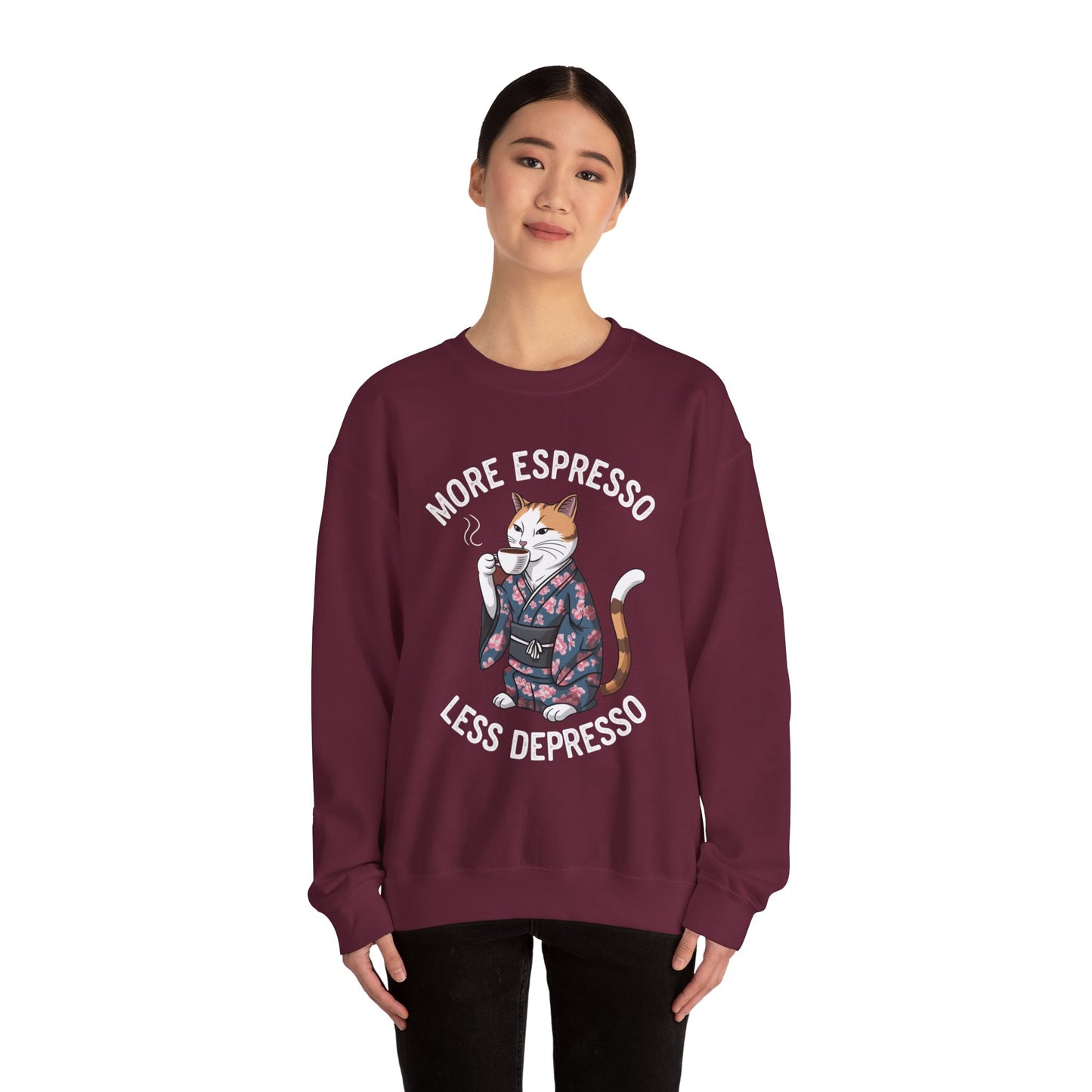 More Espresso Less Depresso Crewneck Sweatshirt