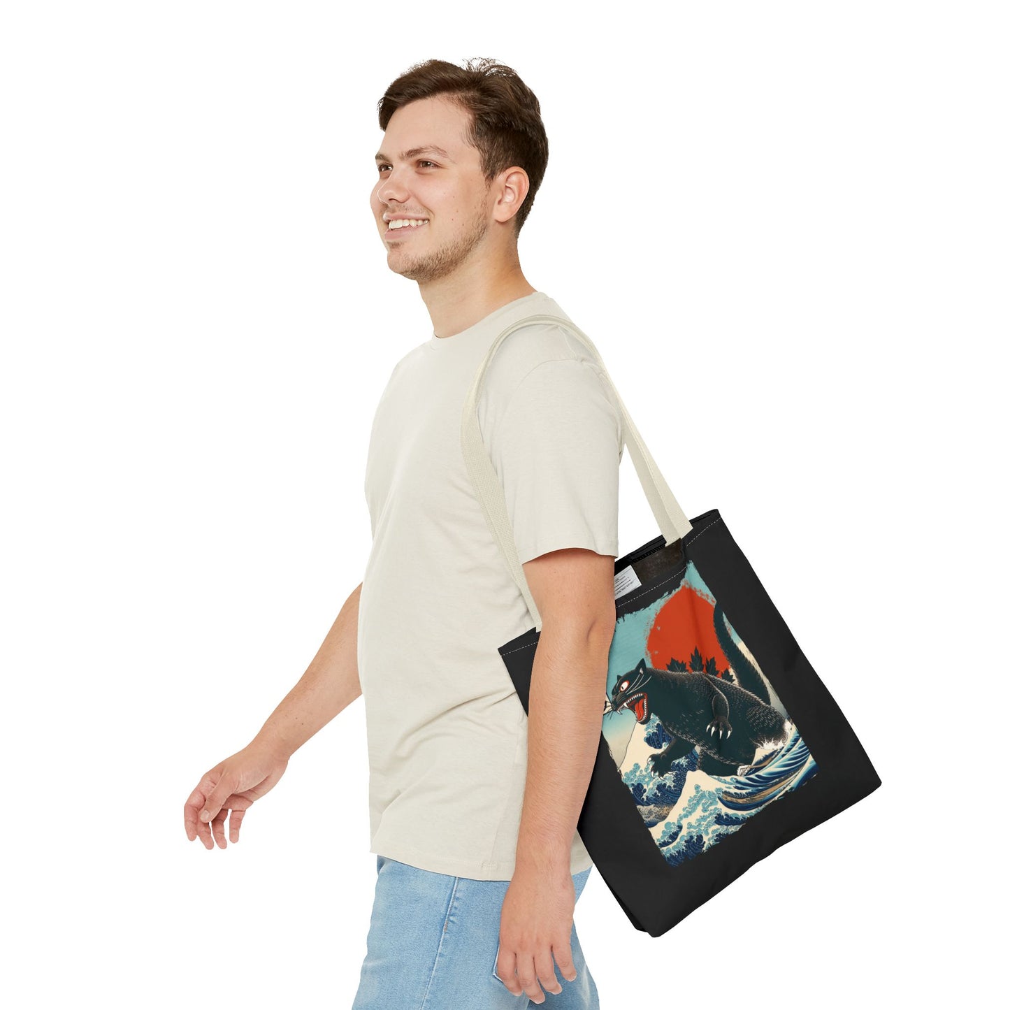 Catzilla Japanese Art Tote Bag