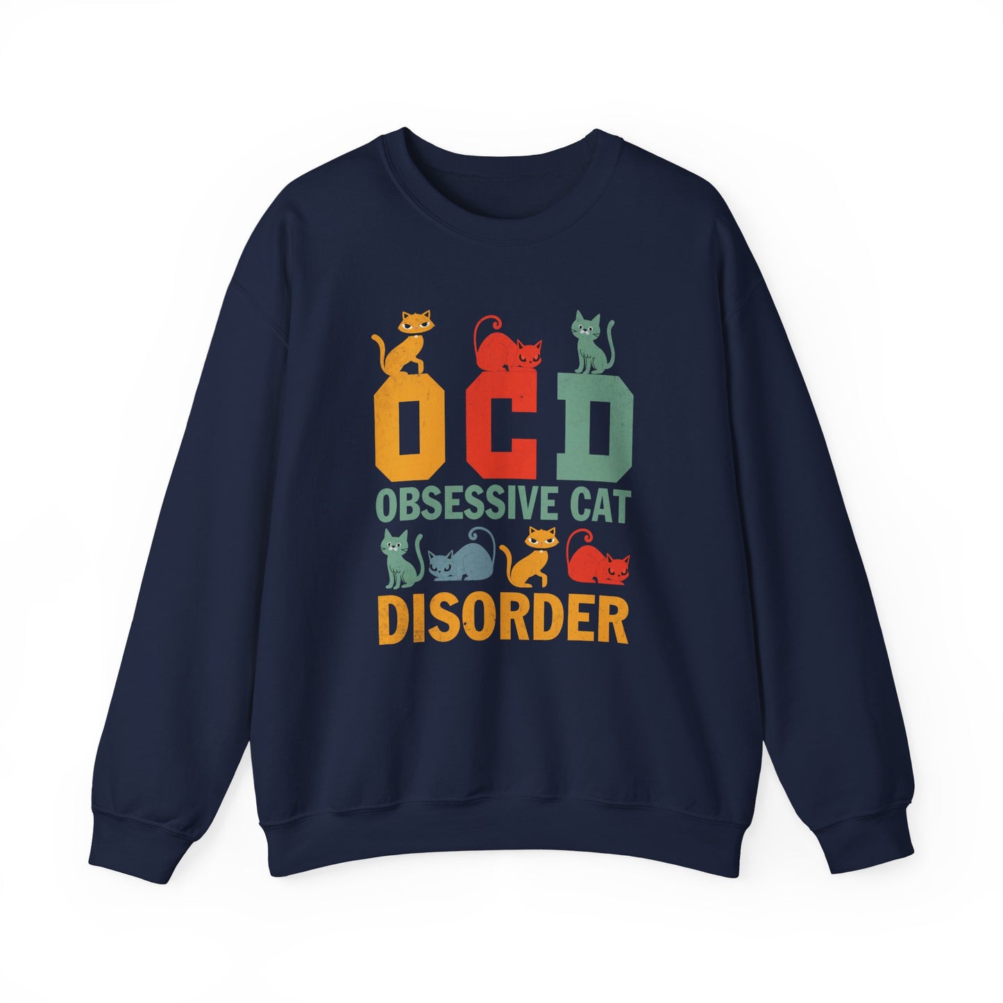 OCD Obsessive Cat Disorder Crewneck Sweatshirt