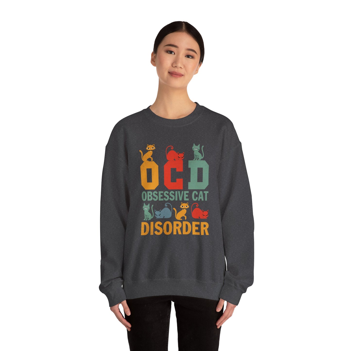 OCD Obsessive Cat Disorder Crewneck Sweatshirt