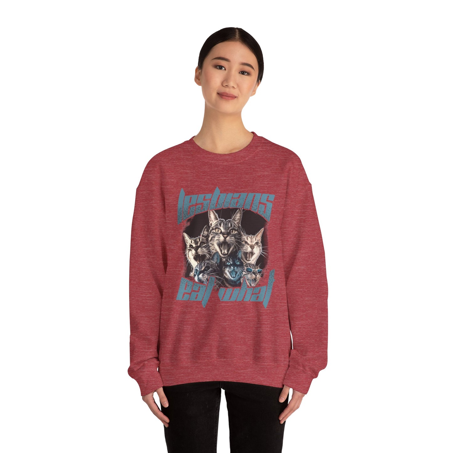 Lesbians Eat What?? Crewneck Sweatshirt