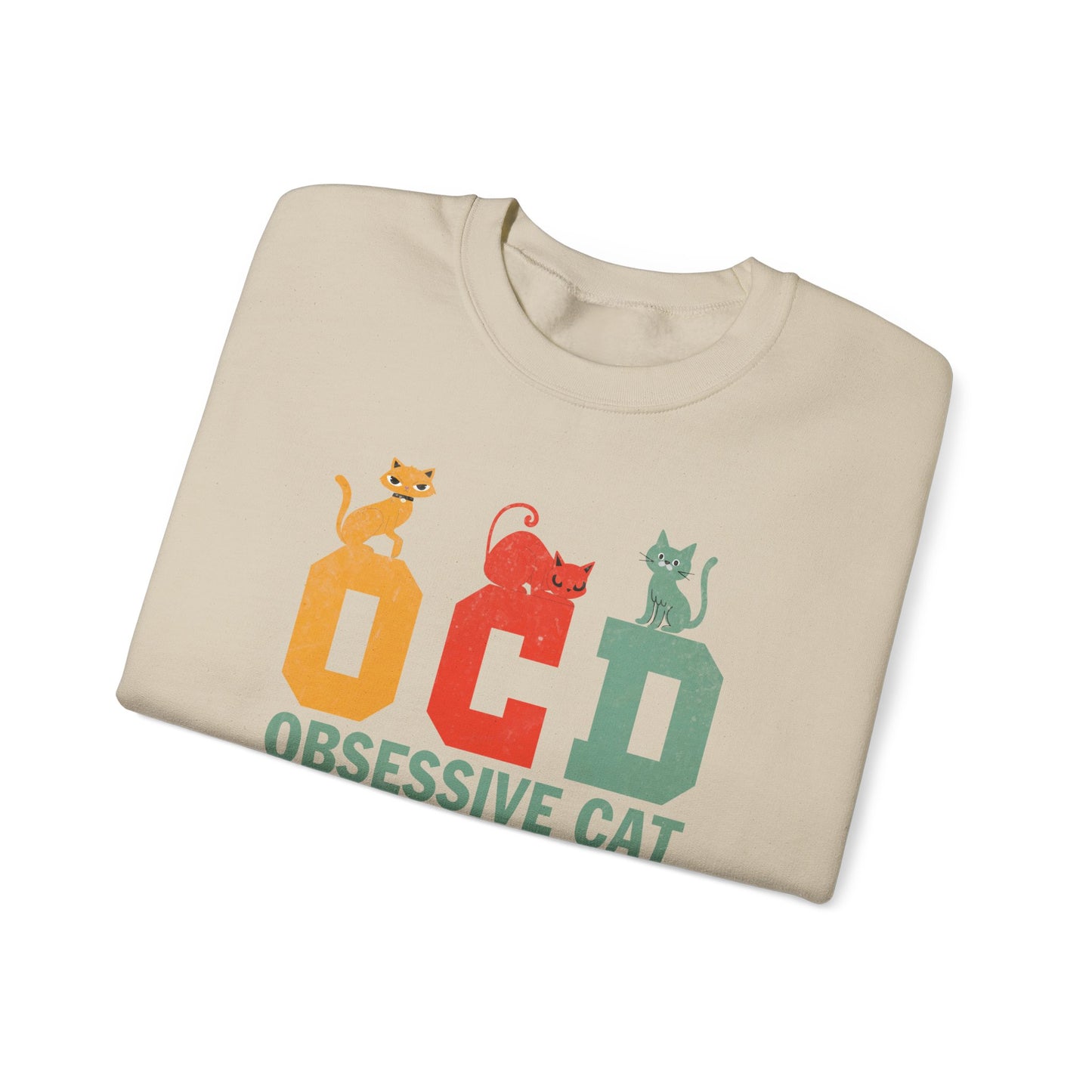 OCD Obsessive Cat Disorder Crewneck Sweatshirt