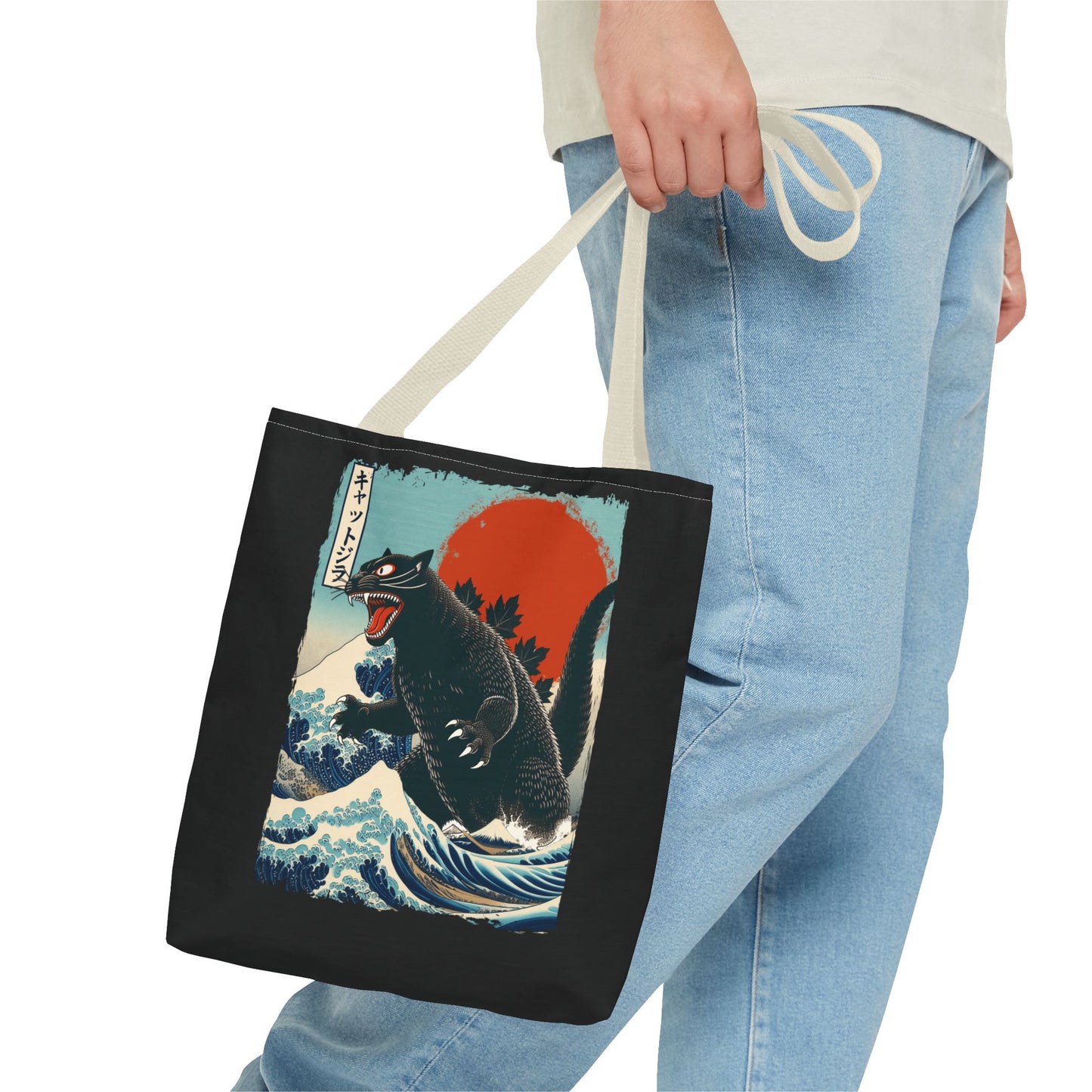 Catzilla Japanese Art Tote Bag