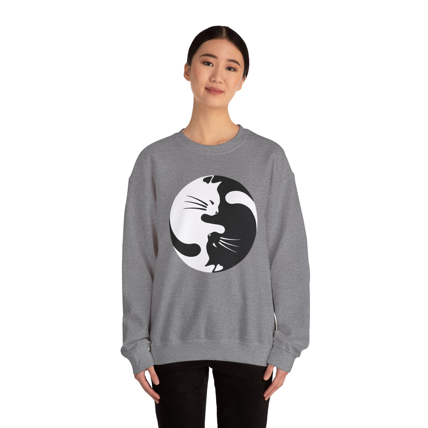 Yin Yang Kitties Crewneck Sweatshirt