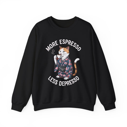 More Espresso Less Depresso Crewneck Sweatshirt