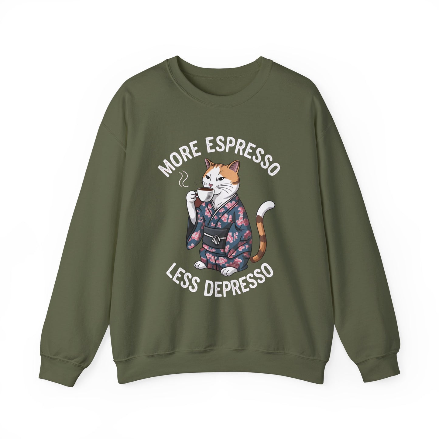 More Espresso Less Depresso Crewneck Sweatshirt