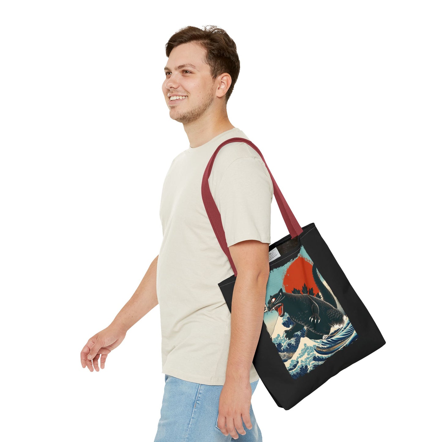 Catzilla Japanese Art Tote Bag