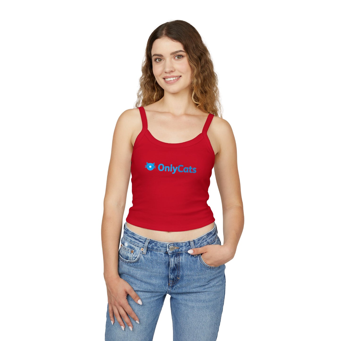 OnlyCats Cat Butt Women's Spaghetti Strap Tank Top