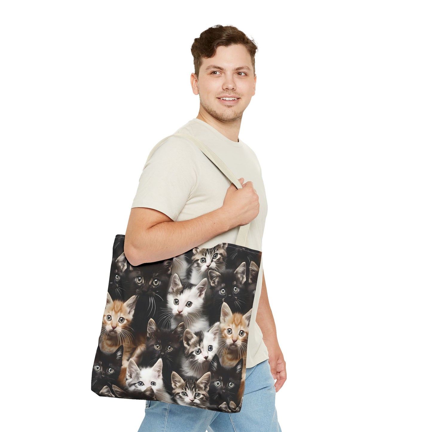 Cozy Kitten Crowd Tote Bag
