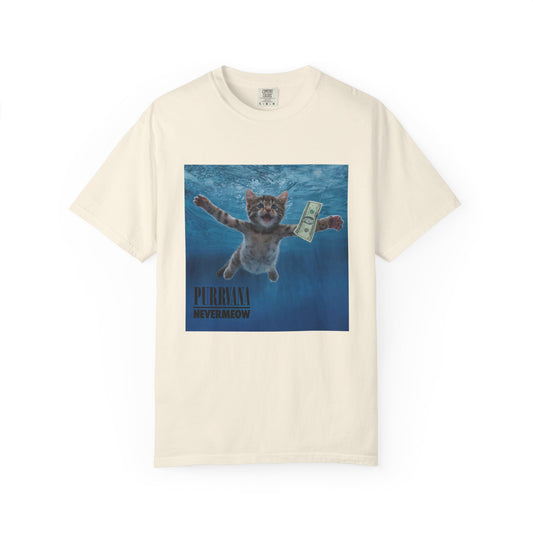 Purrvana Nevermeow Album Cover T-Shirt