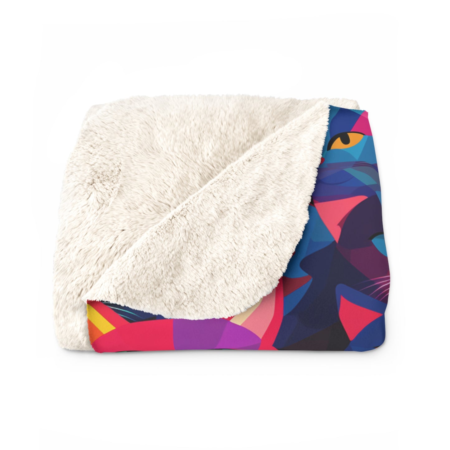 Prismatic Paws Sherpa Fleece Blanket