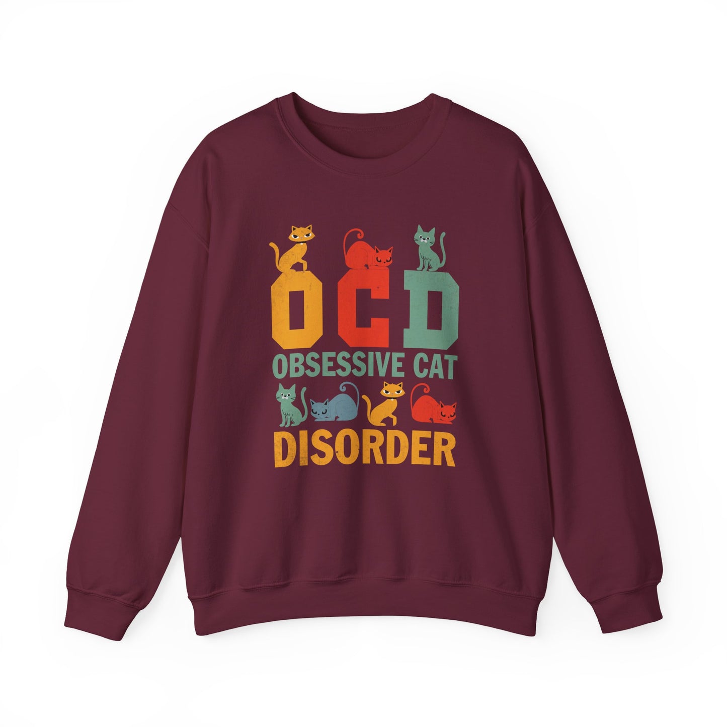 OCD Obsessive Cat Disorder Crewneck Sweatshirt
