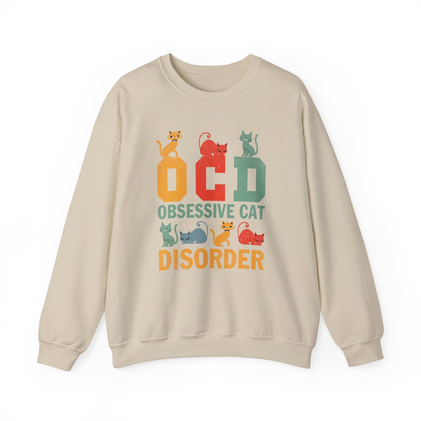 OCD Obsessive Cat Disorder Crewneck Sweatshirt