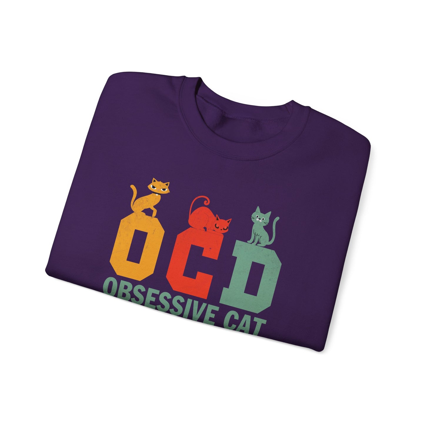 OCD Obsessive Cat Disorder Crewneck Sweatshirt