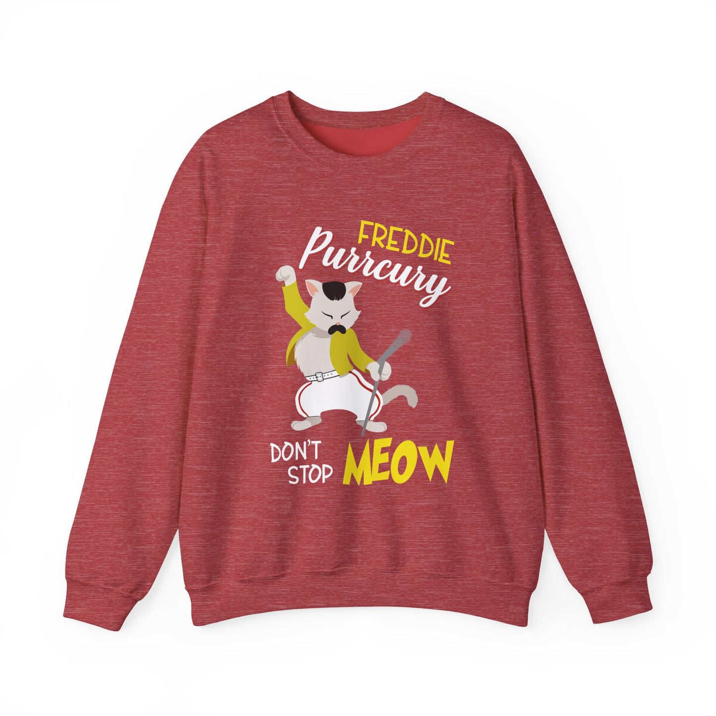 Freddie Purrcury Don’t Stop Meow Crewneck Sweatshirt