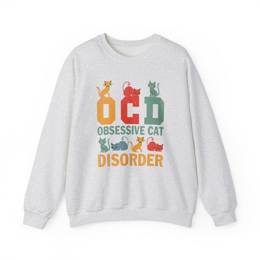 OCD Obsessive Cat Disorder Crewneck Sweatshirt