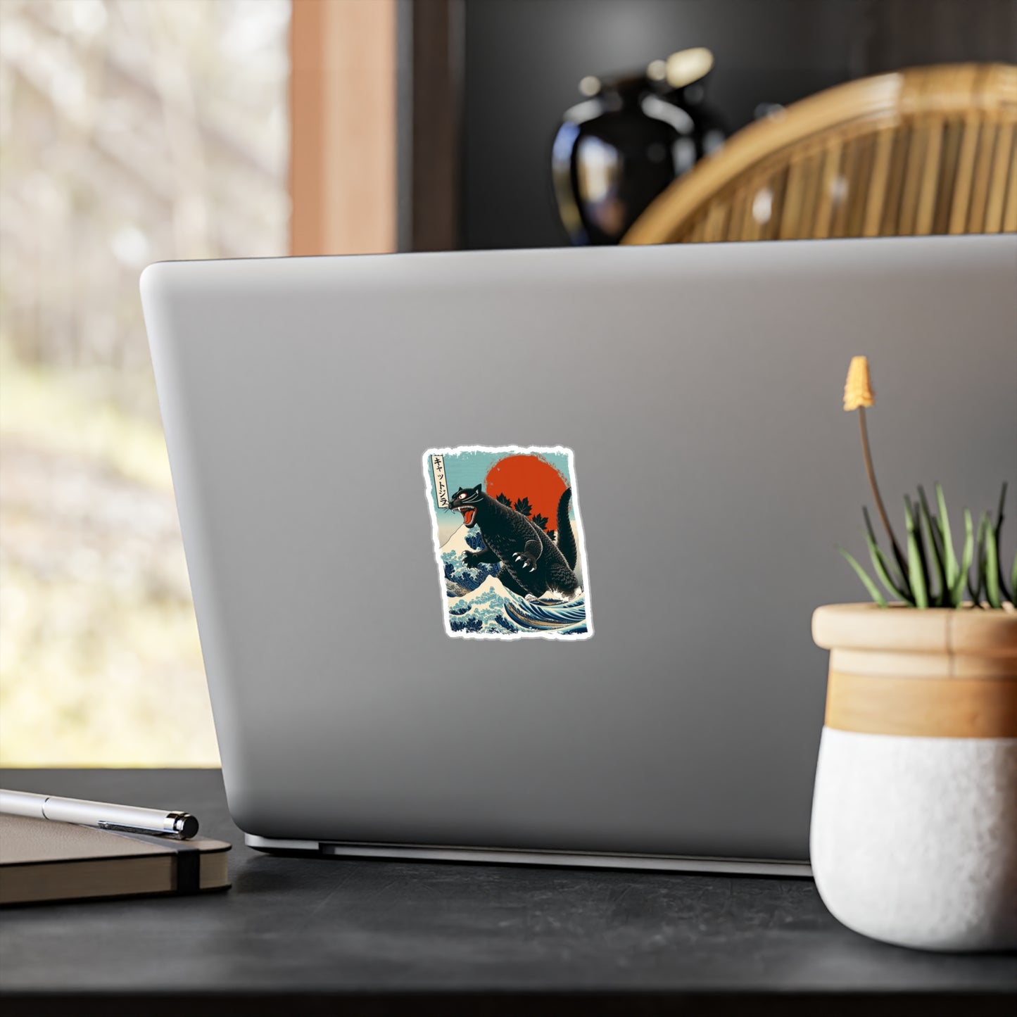 Catzilla Japanese Art Vinyl Decal