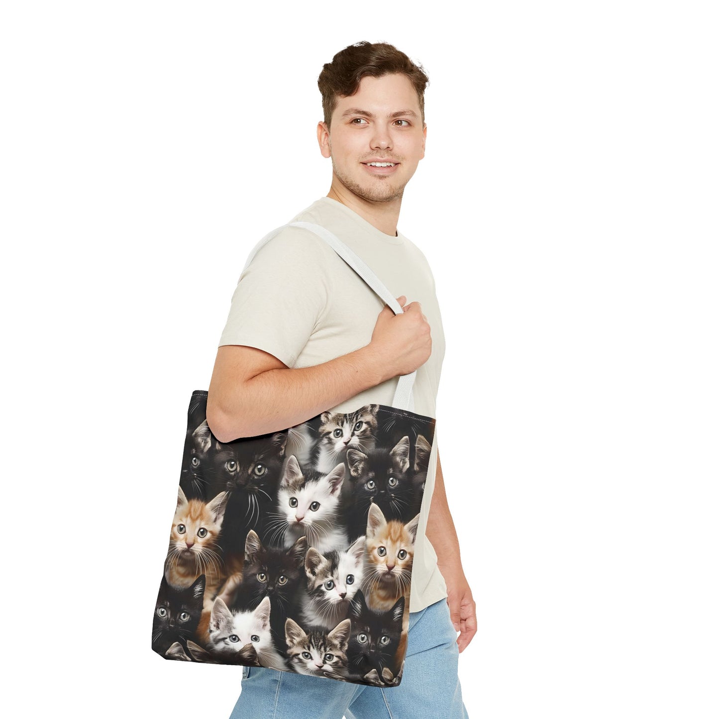 Cozy Kitten Crowd Tote Bag