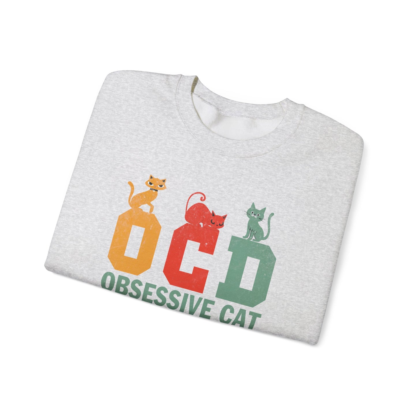 OCD Obsessive Cat Disorder Crewneck Sweatshirt