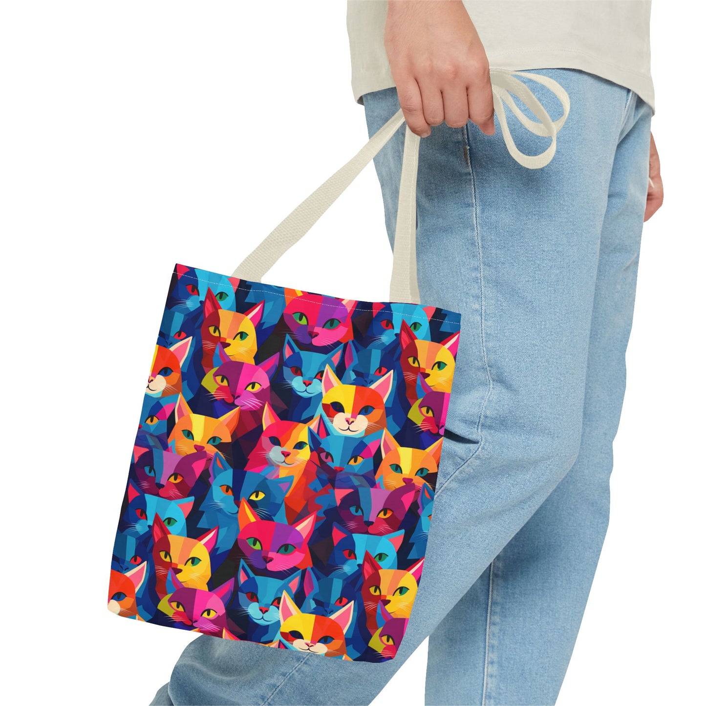 Prismatic Paws Tote Bag