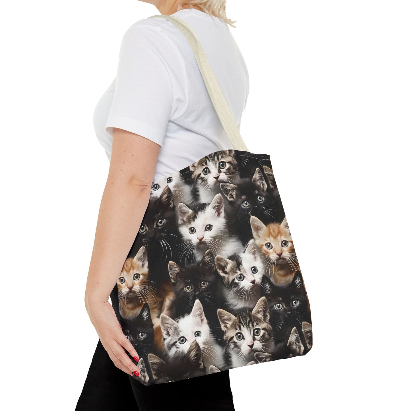 Cozy Kitten Crowd Tote Bag