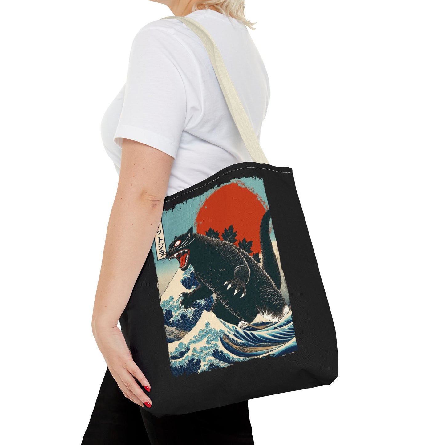 Catzilla Japanese Art Tote Bag