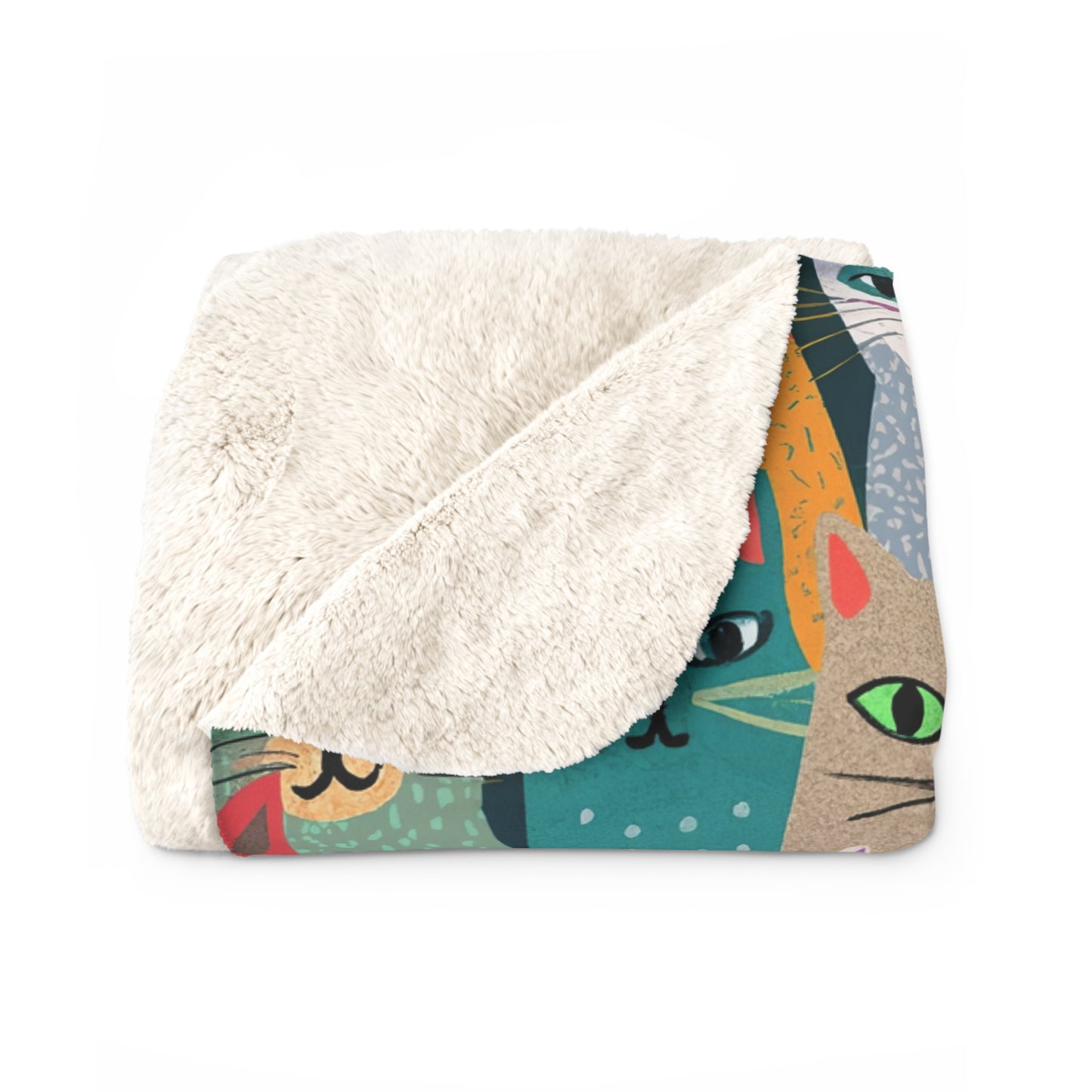 Whisker Wonderland Sherpa Fleece Blanket