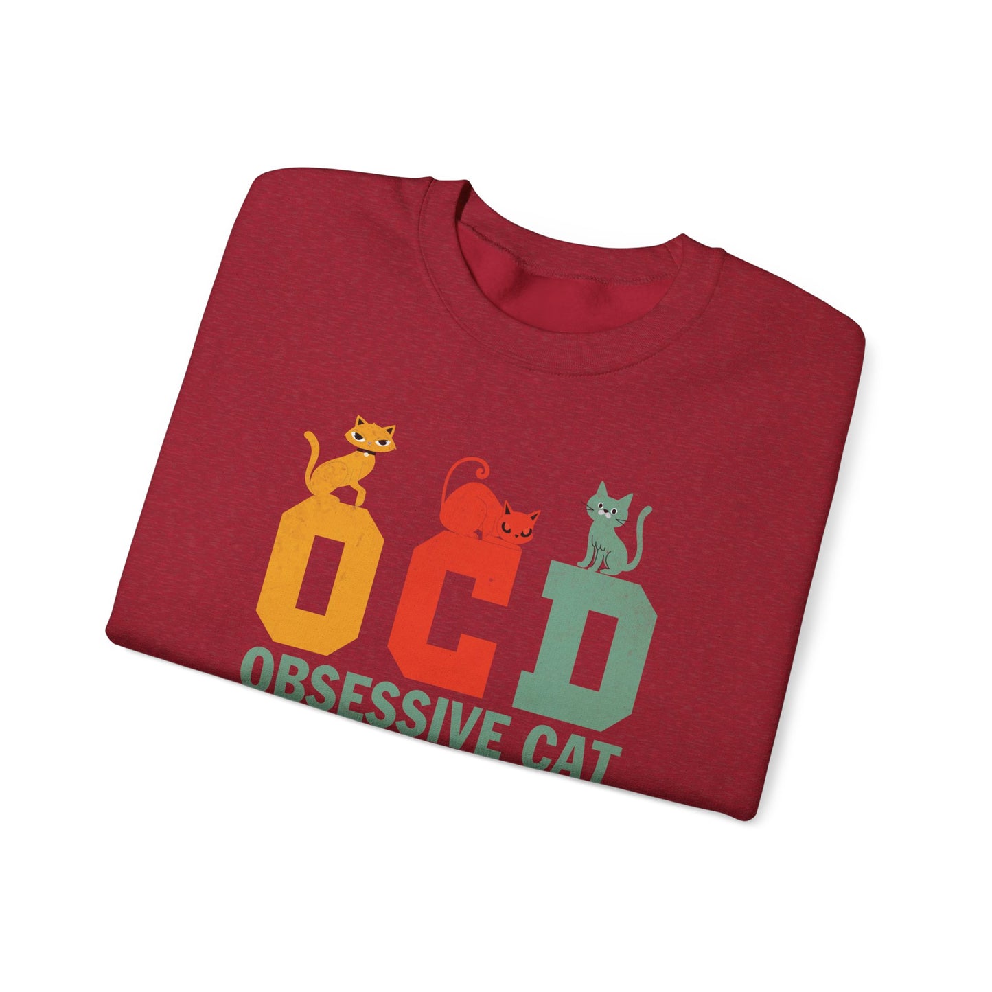 OCD Obsessive Cat Disorder Crewneck Sweatshirt