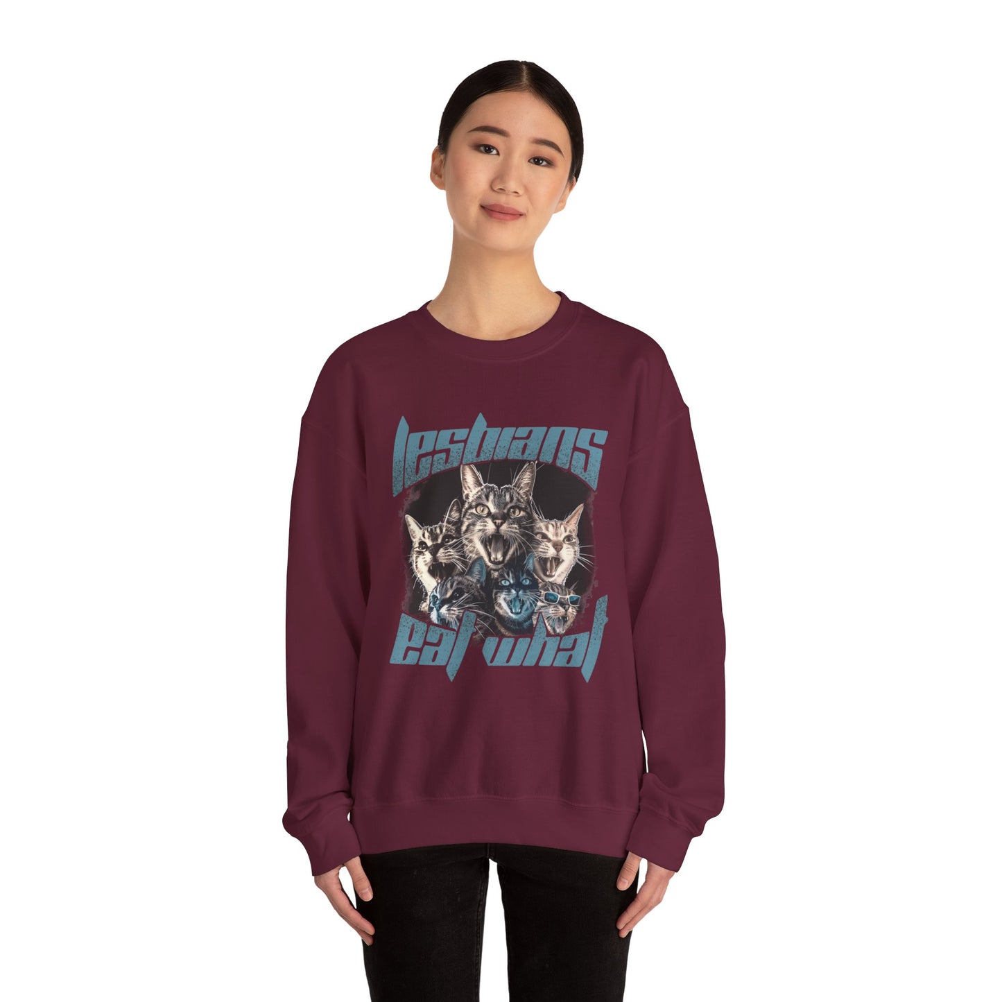 Lesbians Eat What?? Crewneck Sweatshirt