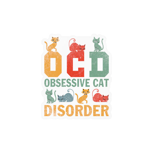 OCD Obsessive Cat Disorder Vinyl Decal