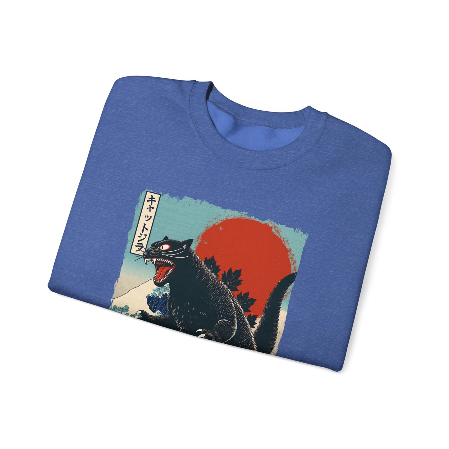 Catzilla Japanese Art Crewneck Sweatshirt