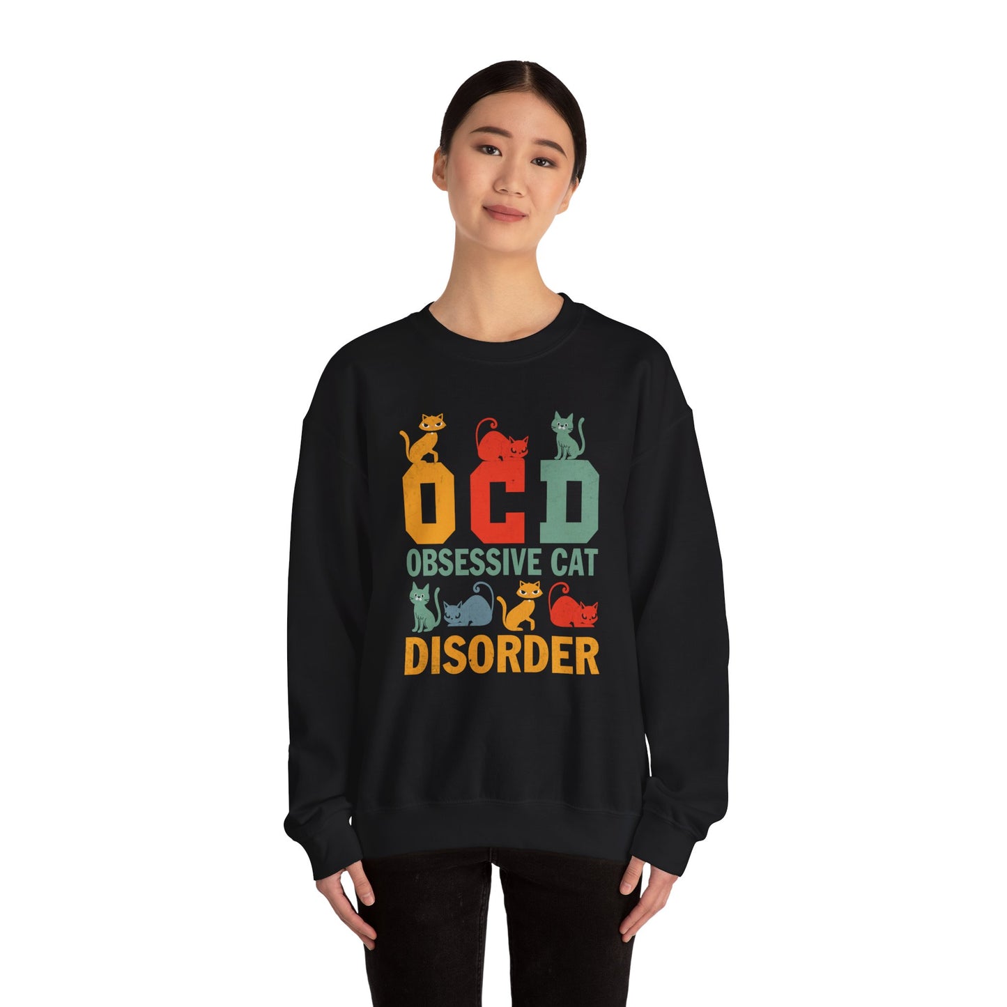 OCD Obsessive Cat Disorder Crewneck Sweatshirt