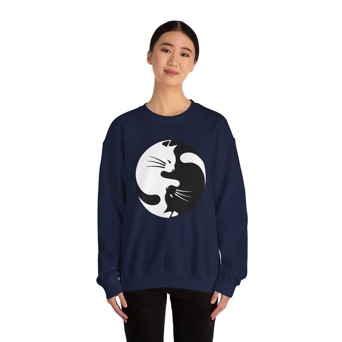Yin Yang Kitties Crewneck Sweatshirt