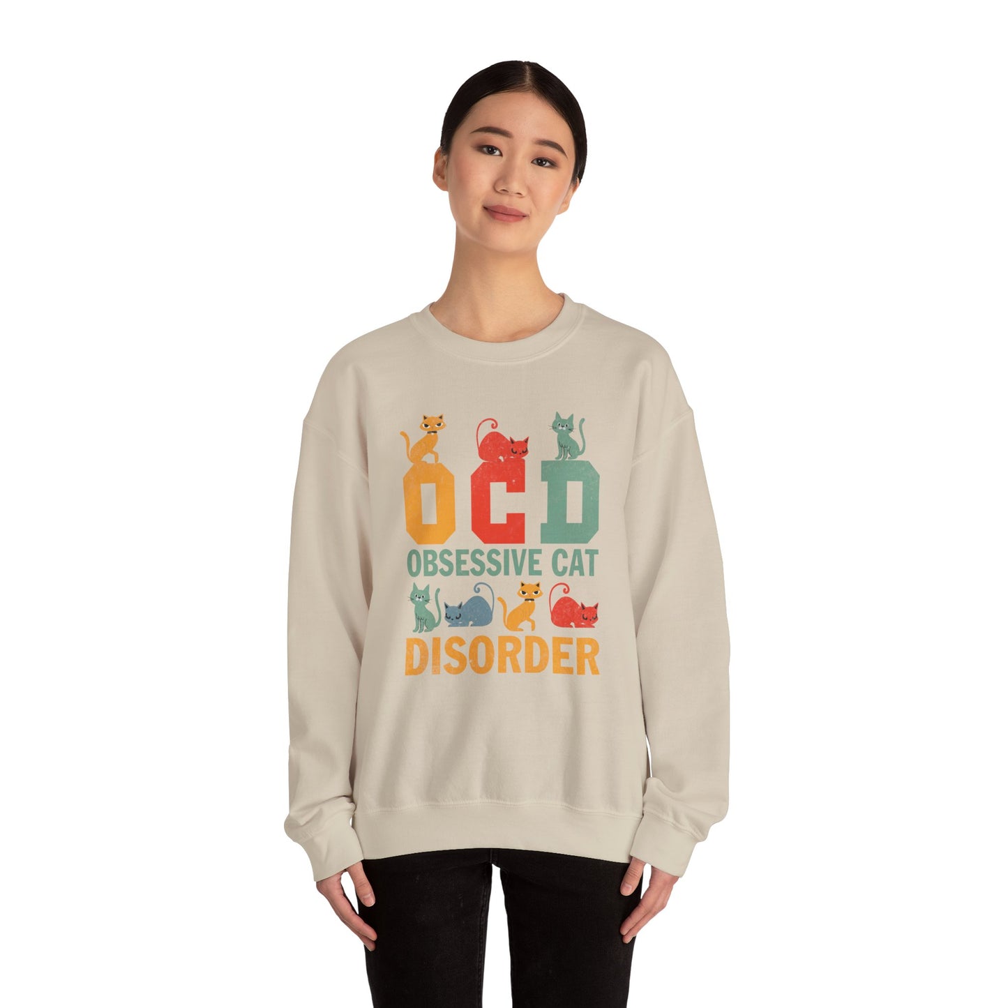 OCD Obsessive Cat Disorder Crewneck Sweatshirt