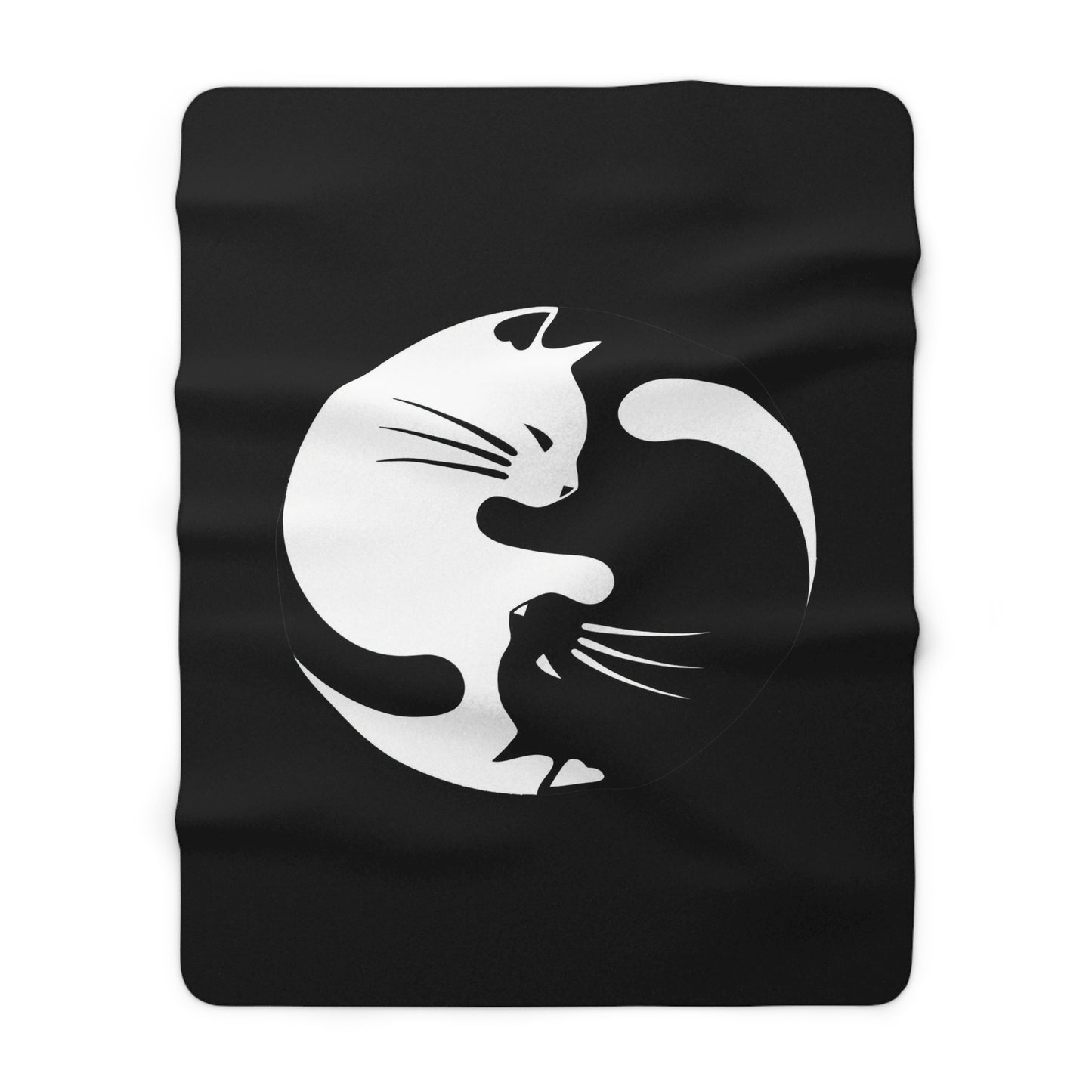 Yin Yang Kitties Sherpa Fleece Blanket
