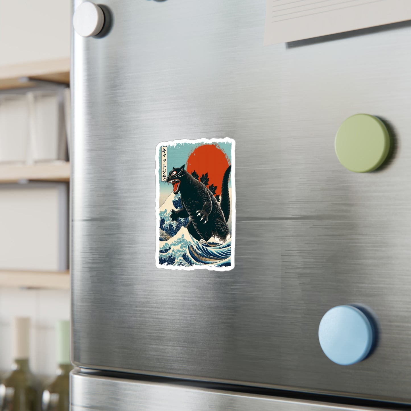 Catzilla Japanese Art Vinyl Decal